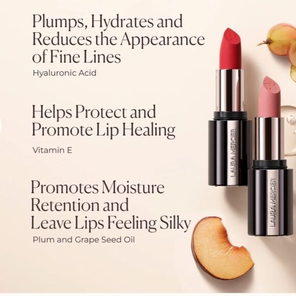 Laura Mercier 620 Pink Tulle Caviar Smoothing Matte Lipstick New Full Size - Picture 6 of 10